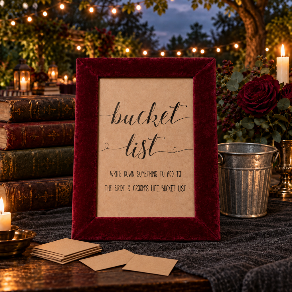 Bucket List Bridal Shower Activity