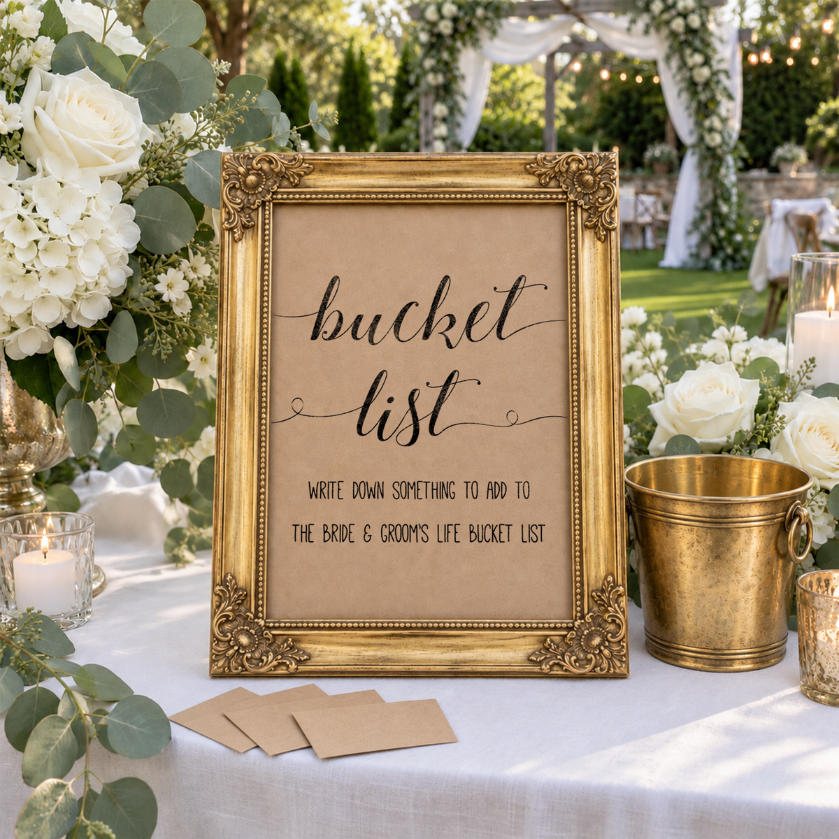 Bucket List Bridal Shower Activity