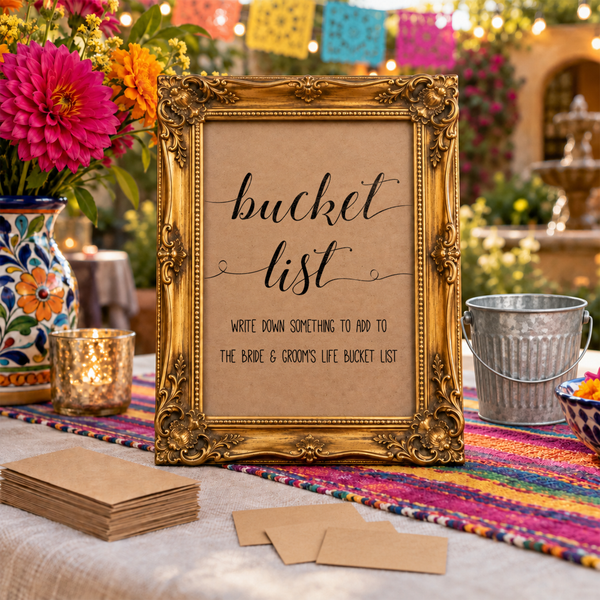 Bucket List Bridal Shower Activity