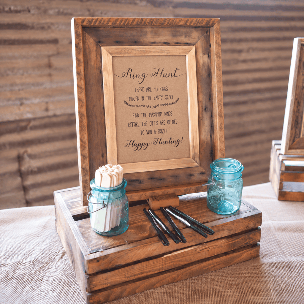 Ring Hunt Bridal Shower Game Sign