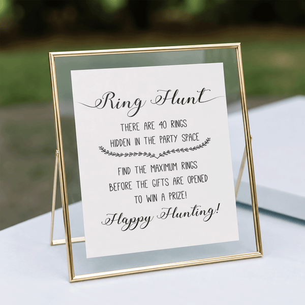 Ring Hunt Bridal Shower Game Sign