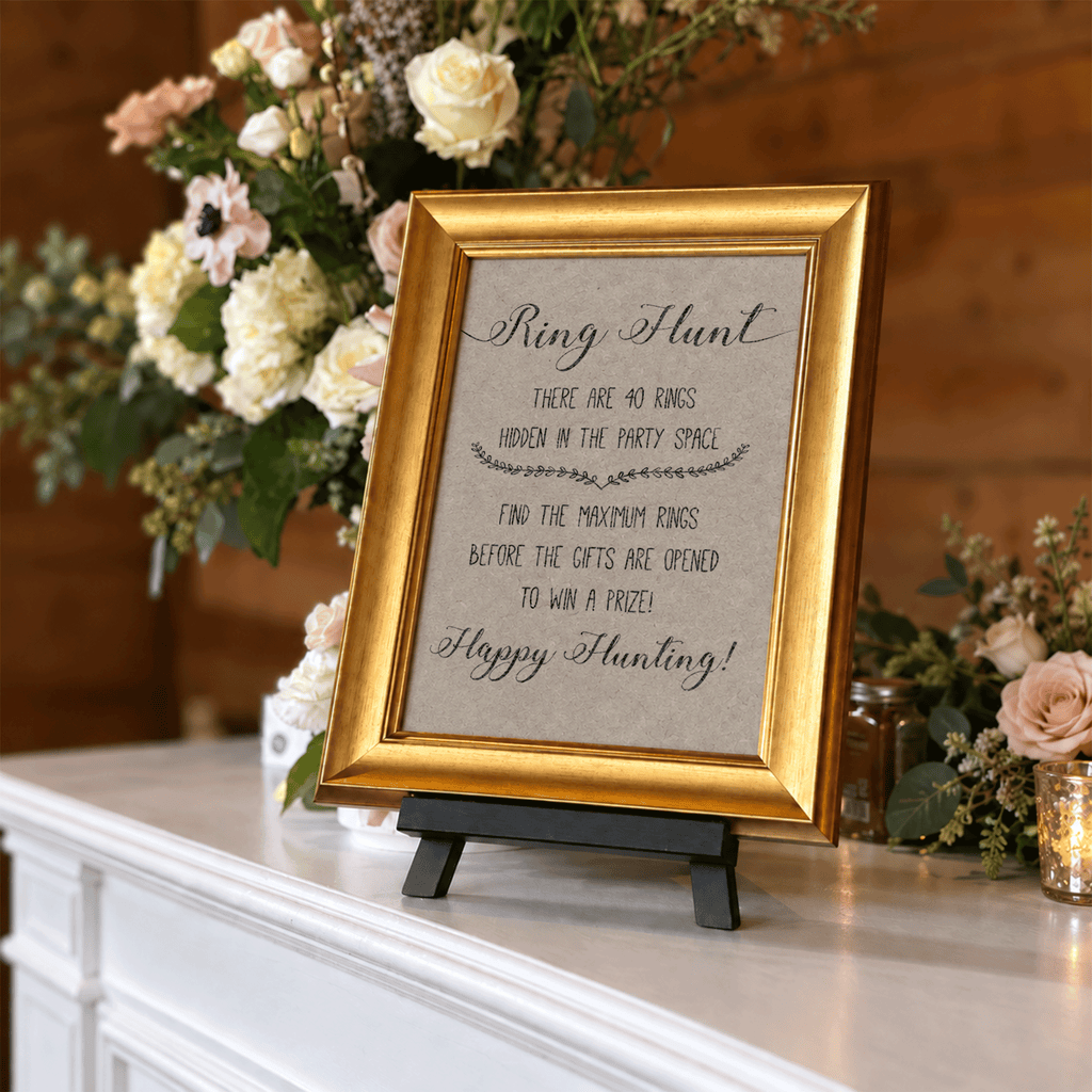 Ring Hunt Bridal Shower Game Sign