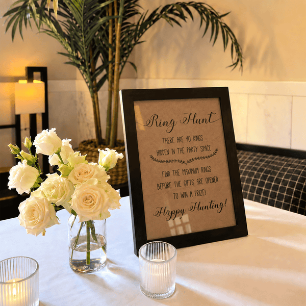 Ring Hunt Bridal Shower Game Sign