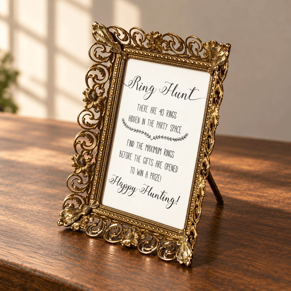 Ring Hunt Bridal Shower Game Sign
