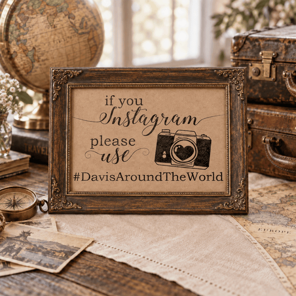 Instagram Hashtag Bridal Shower Sign