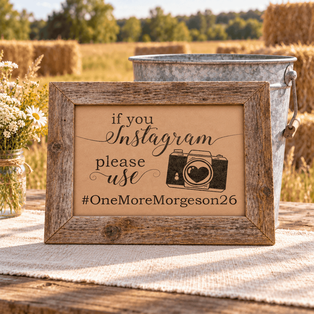Instagram Hashtag Bridal Shower Sign