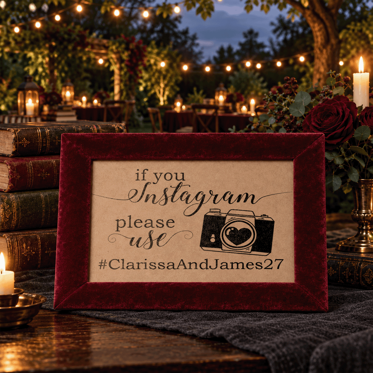 Instagram Hashtag Bridal Shower Sign