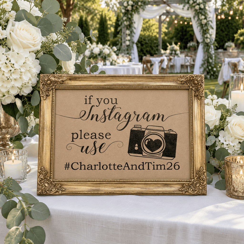 Instagram Hashtag Bridal Shower Sign