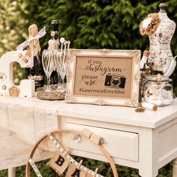 Instagram Hashtag Bridal Shower Sign