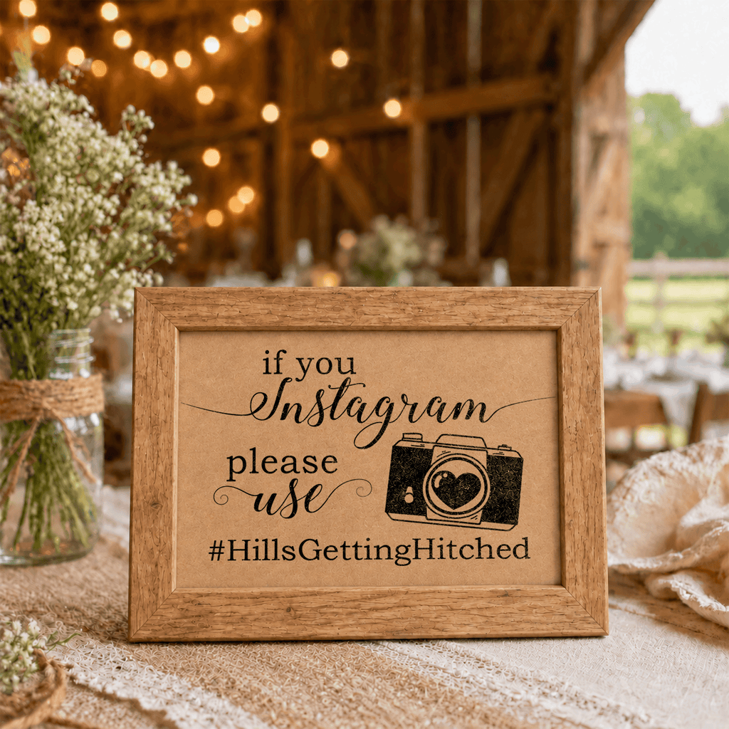 Instagram Hashtag Bridal Shower Sign