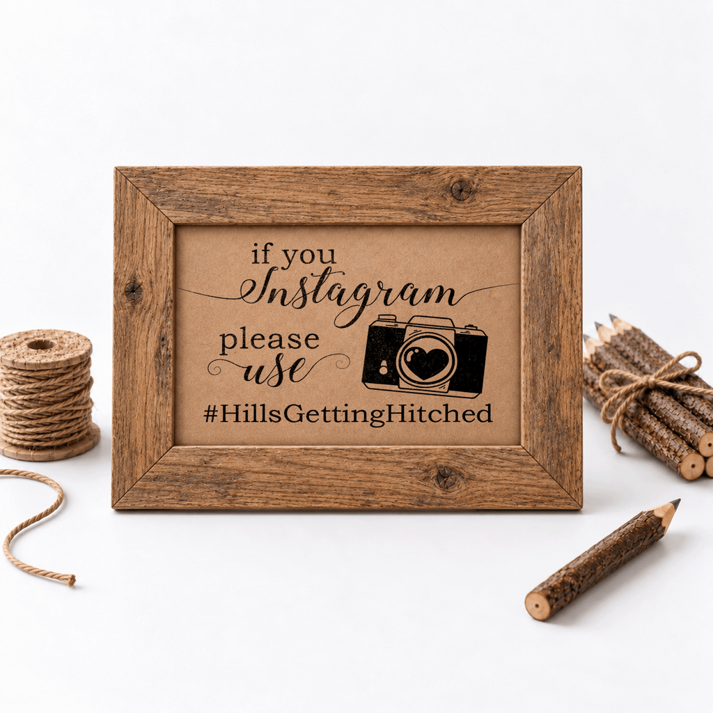 Instagram Hashtag Bridal Shower Sign