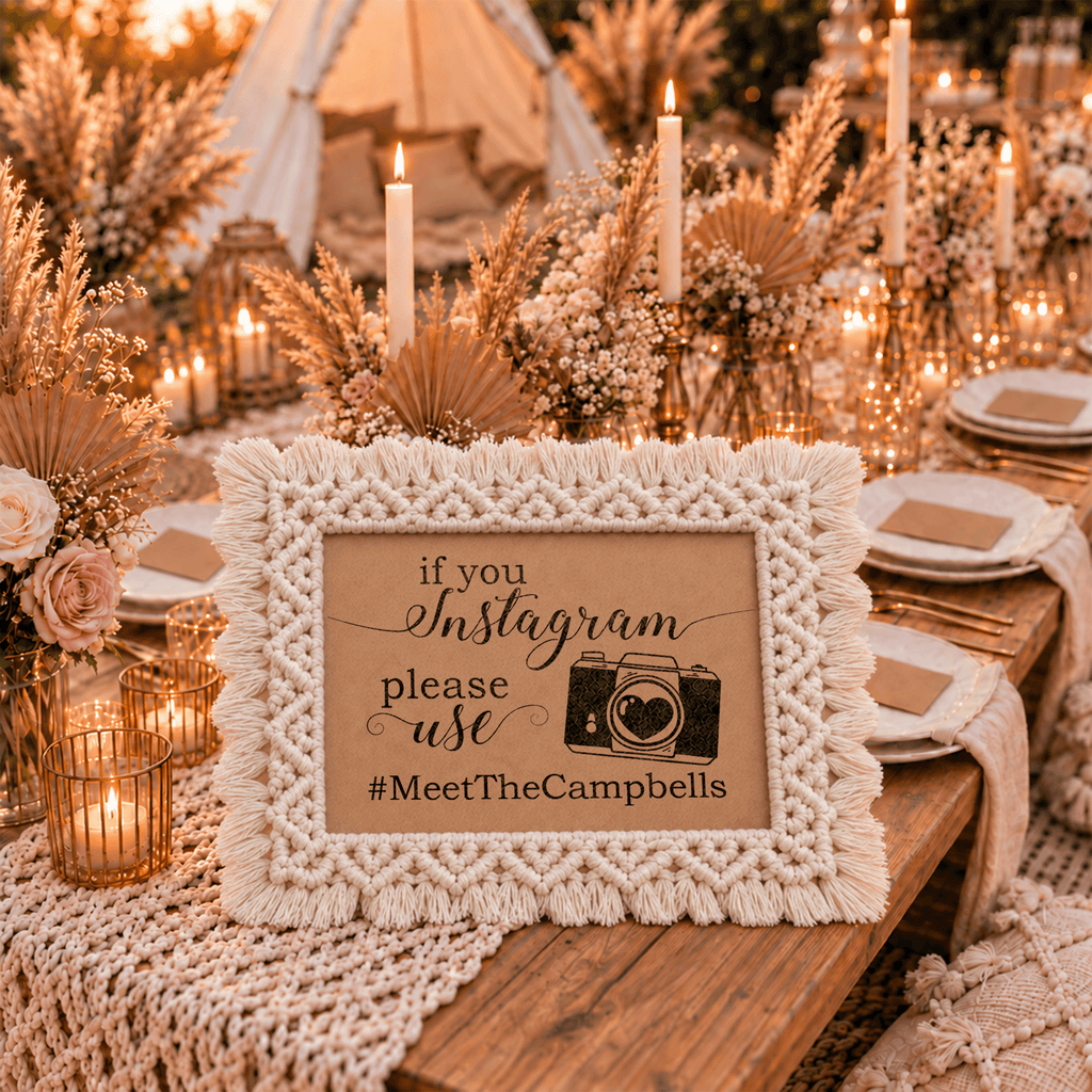 Instagram Hashtag Bridal Shower Sign