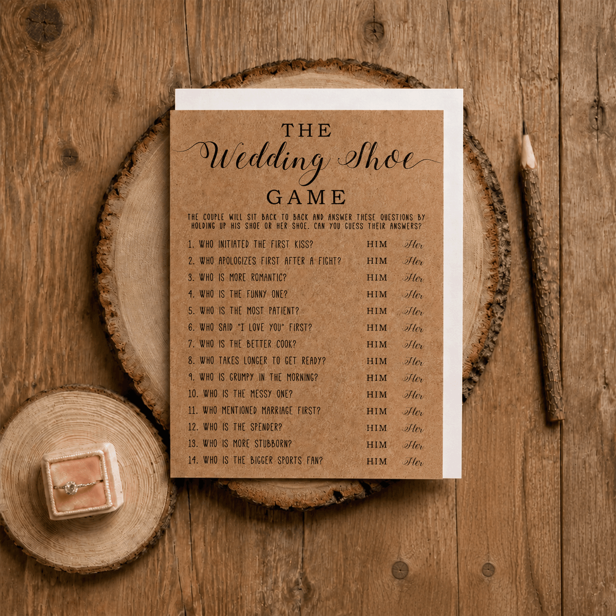 Wedding Shoe Bridal Shower Game