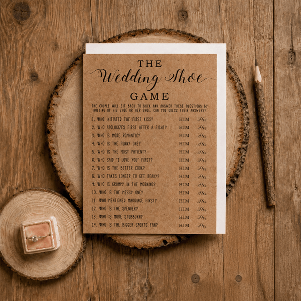 Wedding Shoe Bridal Shower Game