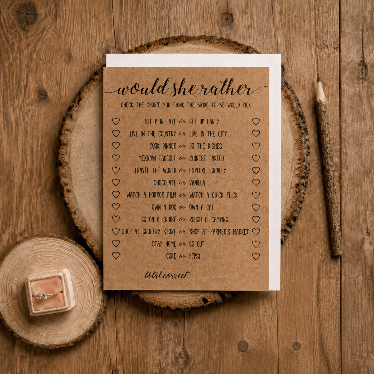 Would She Rather Bridal Shower Game Main image