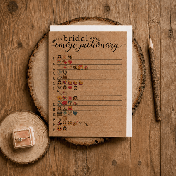Bridal Emoji Pictionary Bridal Shower Game