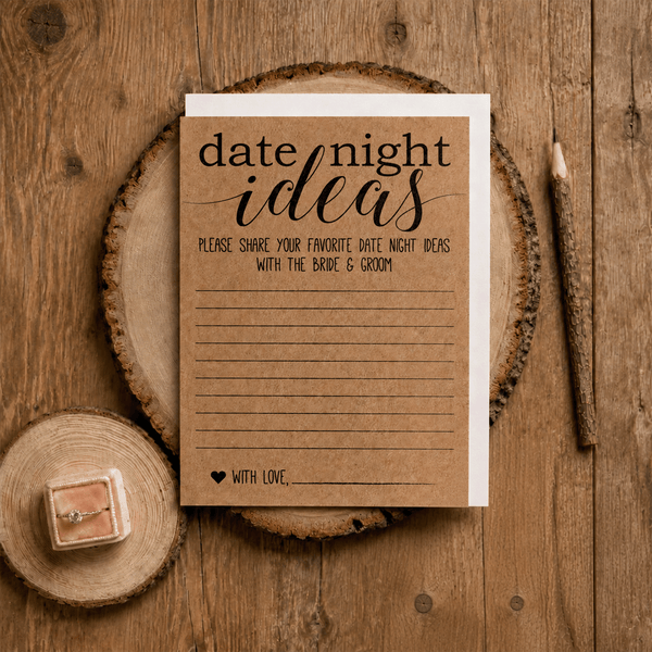 Date Night Ideas Bridal Shower Activity