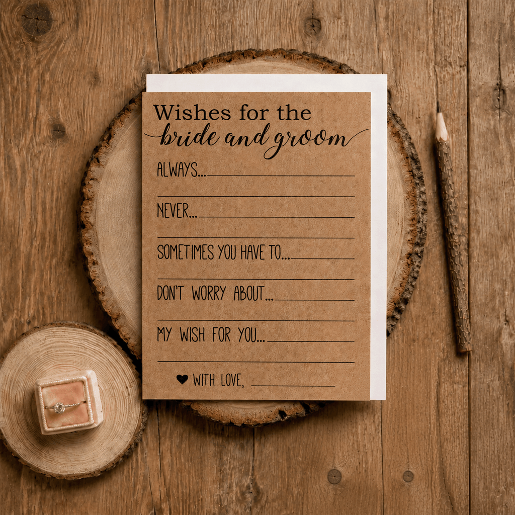 Wishes for the Bride and Groom Bridal Shower Activity