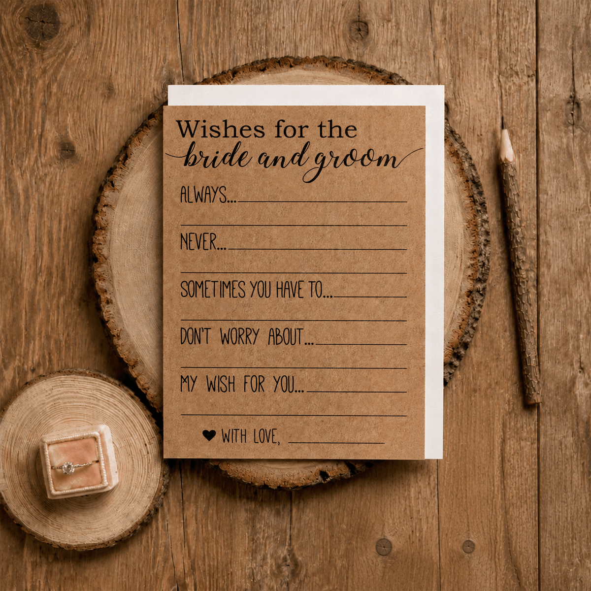 Wishes for the Bride and Groom Bridal Shower Activity