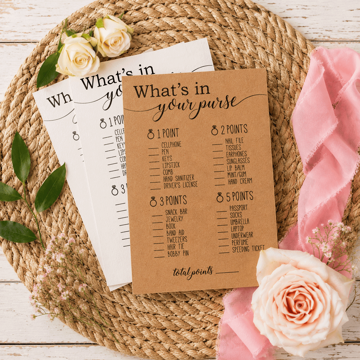 What's In Your Purse Bridal Shower Game