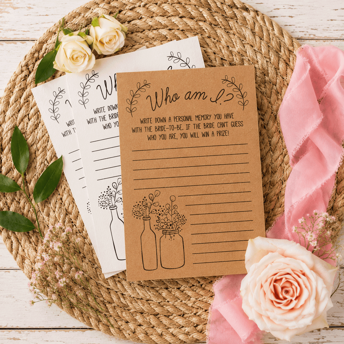 Who Am I Bridal Shower Game