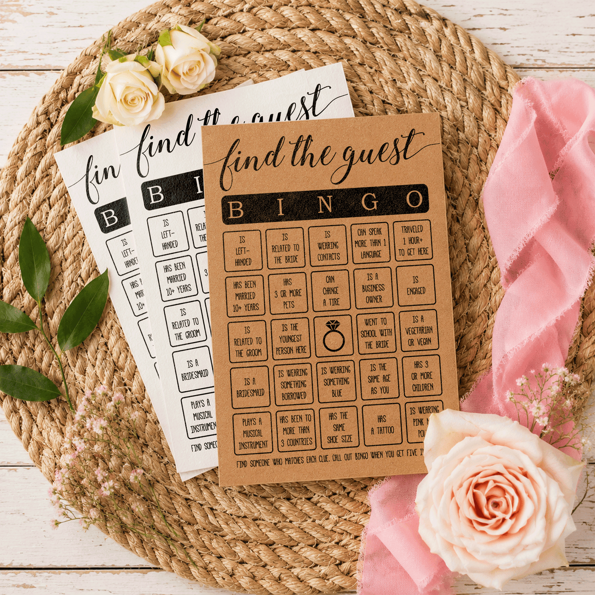 Find The Guest Bingo Bridal Shower Game