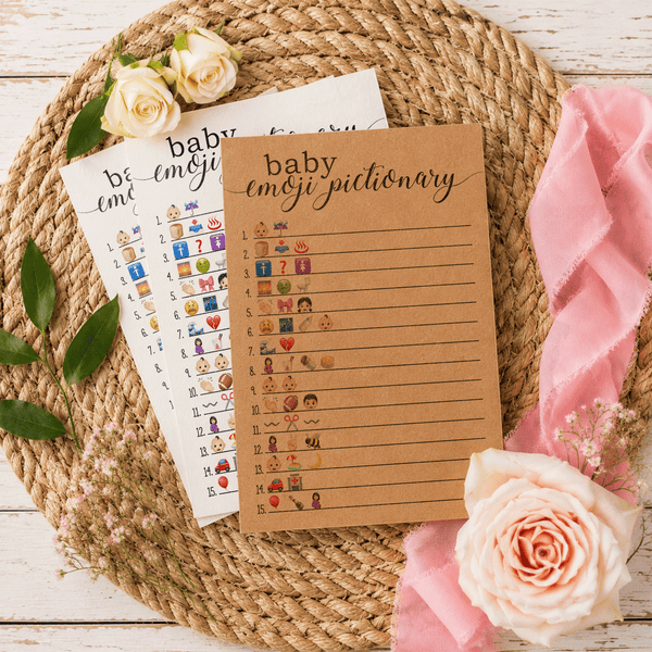 Baby Emoji Pictionary Baby Shower Game