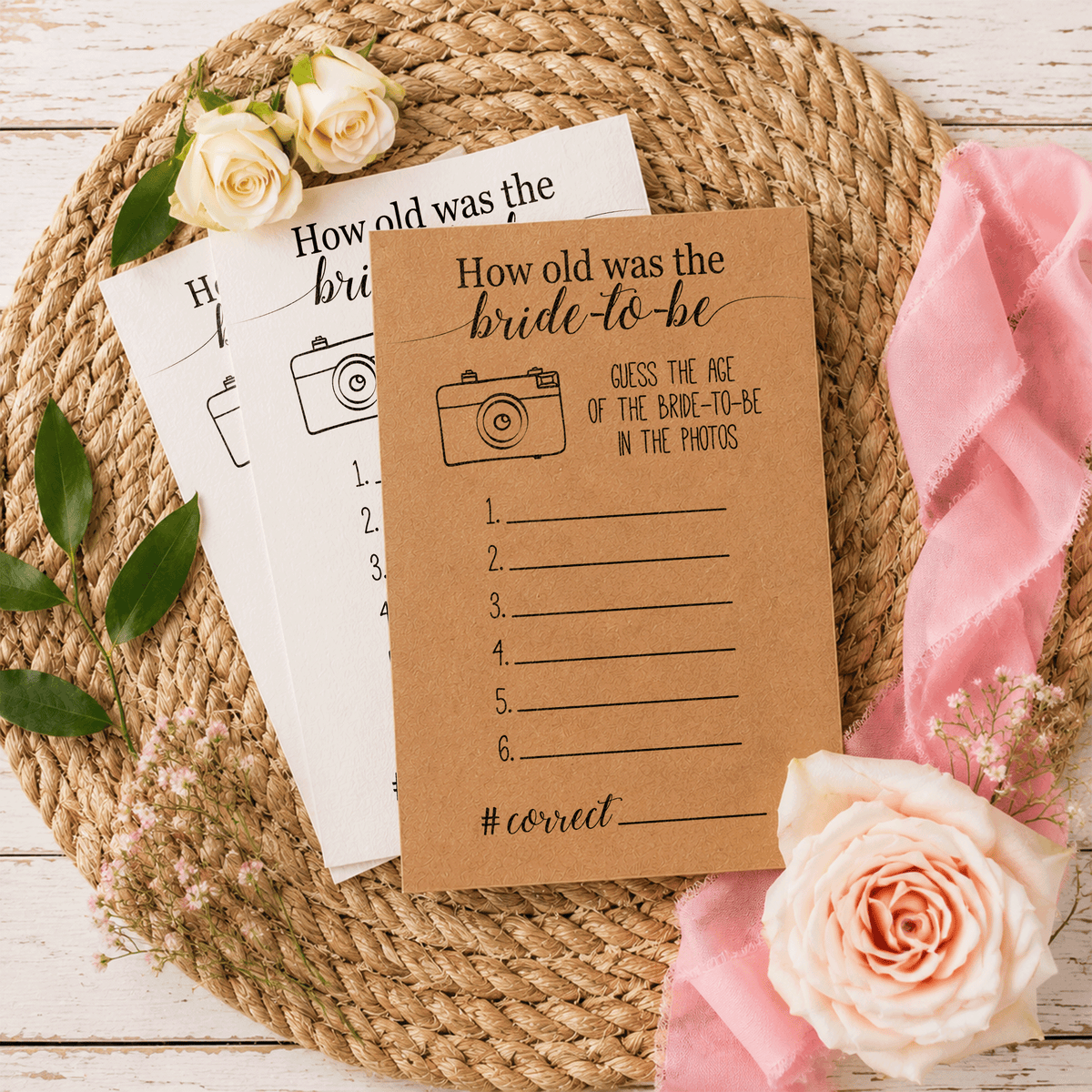 How Old was the Bride-to-be Bridal Shower Game
