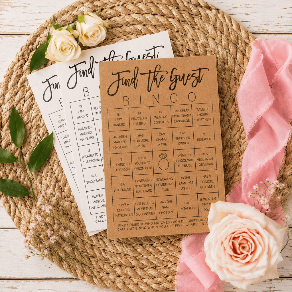 Find the Guest Bingo Bridal Shower Game