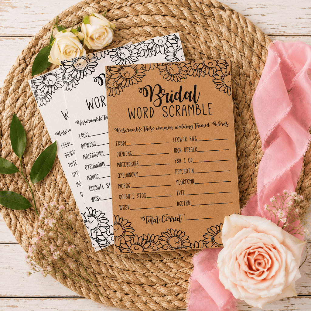 Bridal Word Scramble Bridal Shower Game