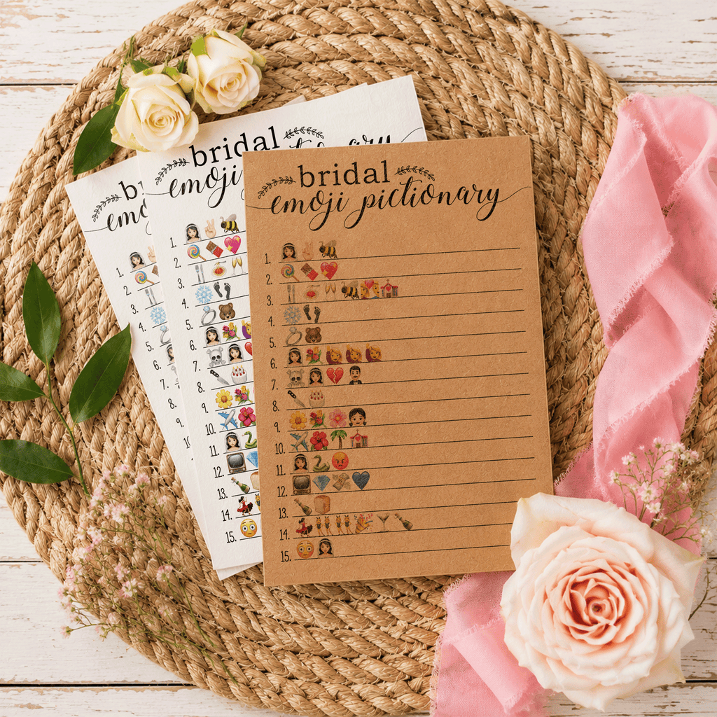 Bridal Emoji Pictionary Bridal Shower Game