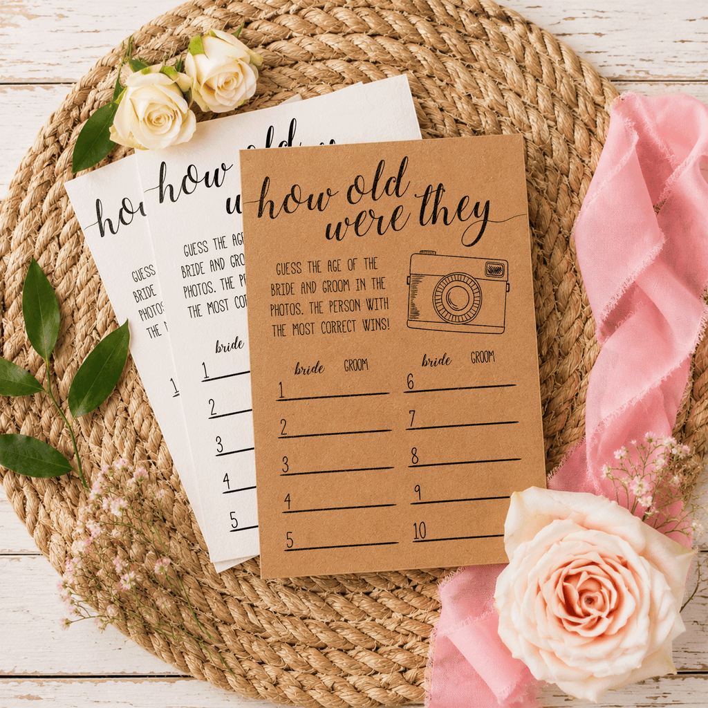 How Old Were They Bridal Shower Game