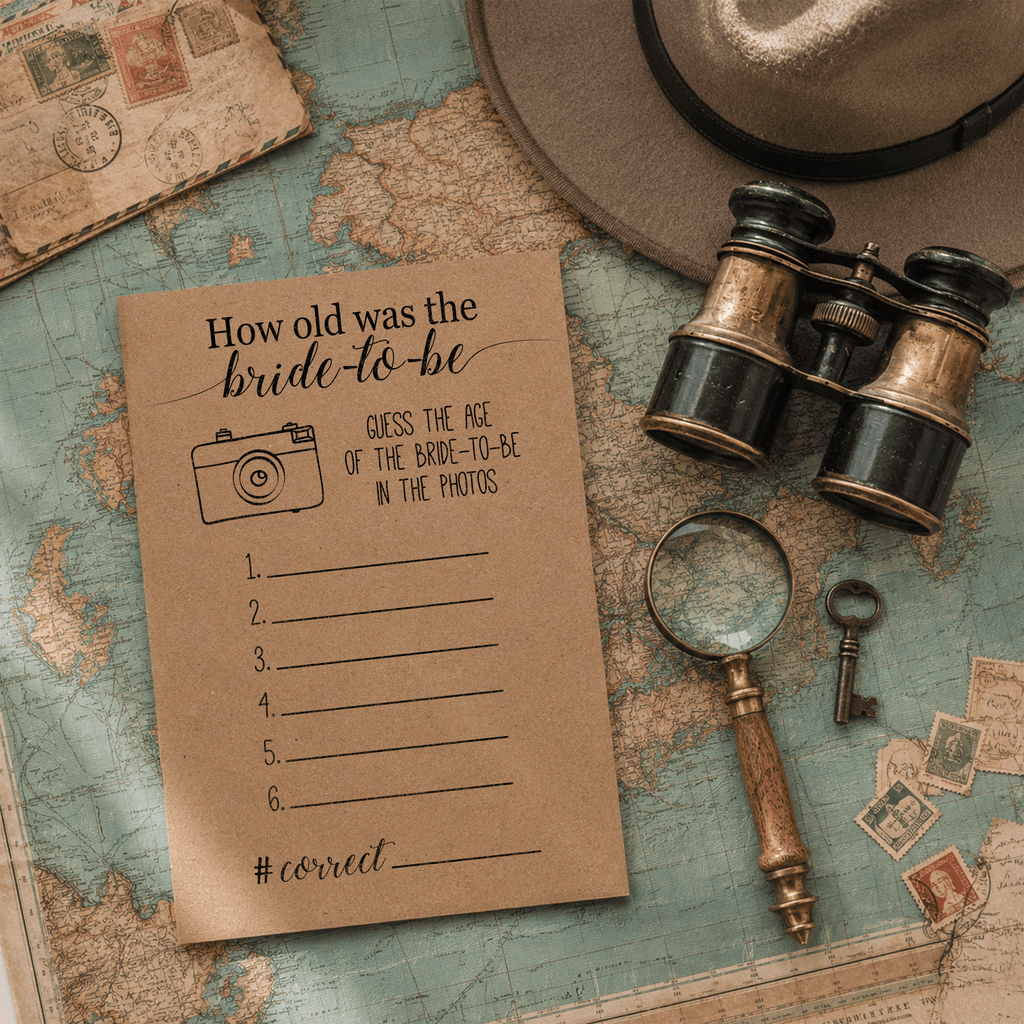 How Old was the Bride-to-be Bridal Shower Game