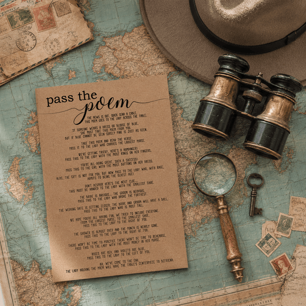 Pass The Poem Bridal Shower Game