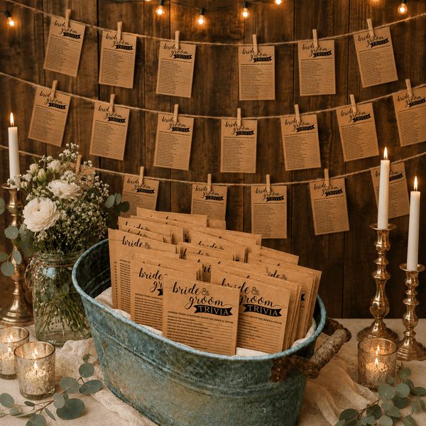 Bride Groom Trivia Bridal Shower Game