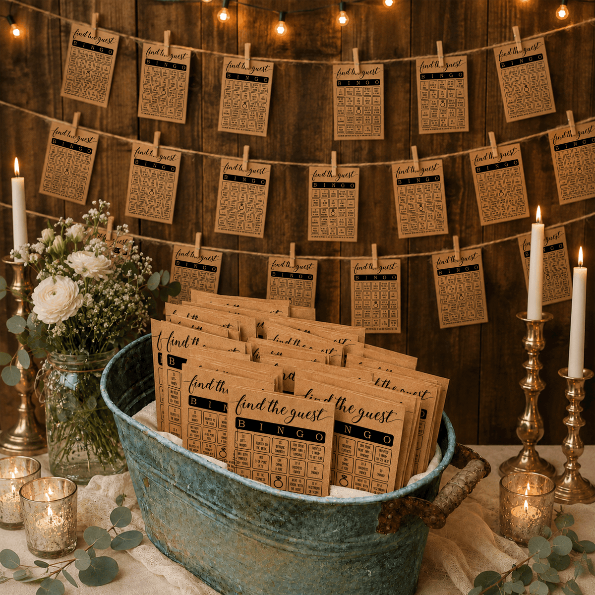 Find The Guest Bingo Bridal Shower Game