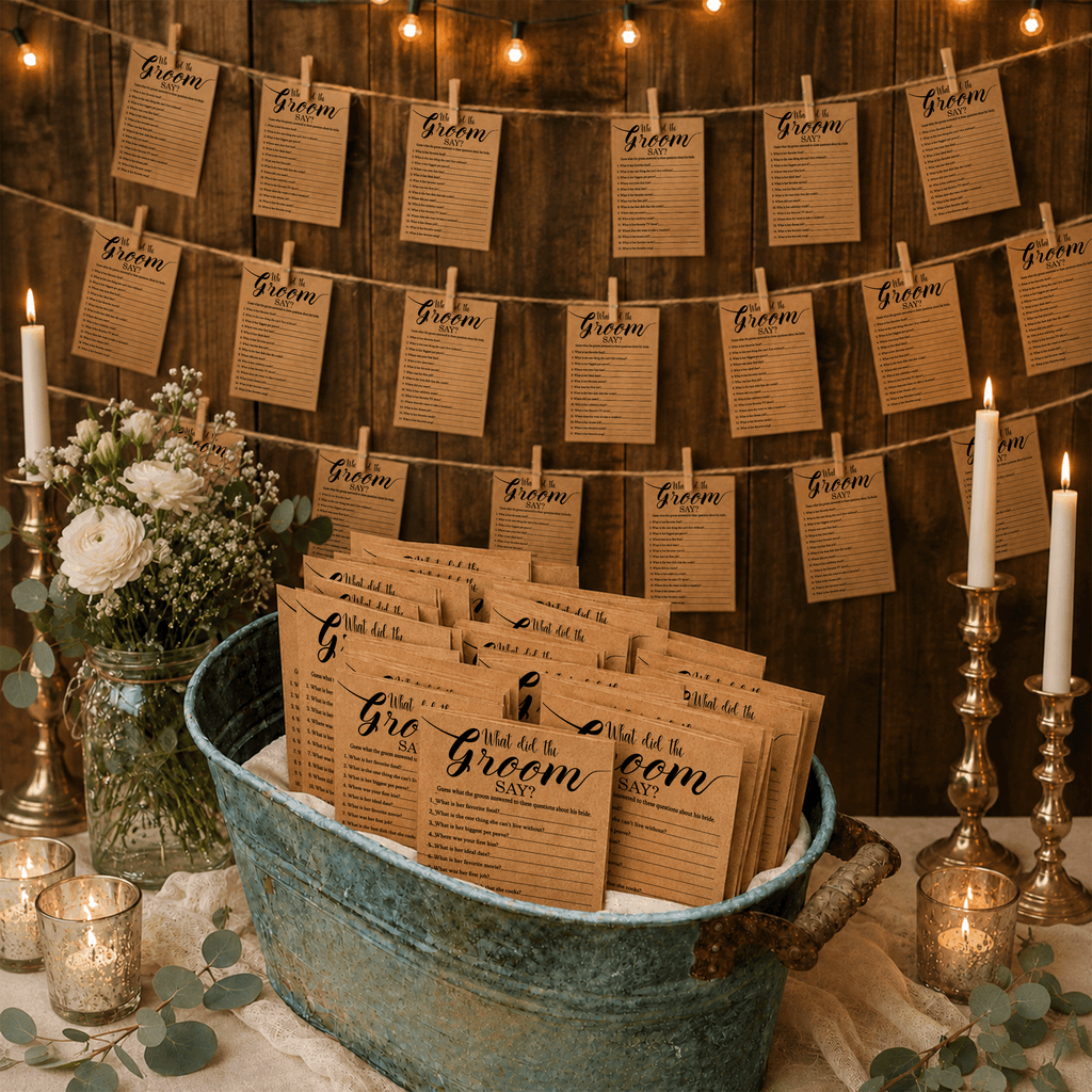 What Did The Groom Say Bridal Shower Game