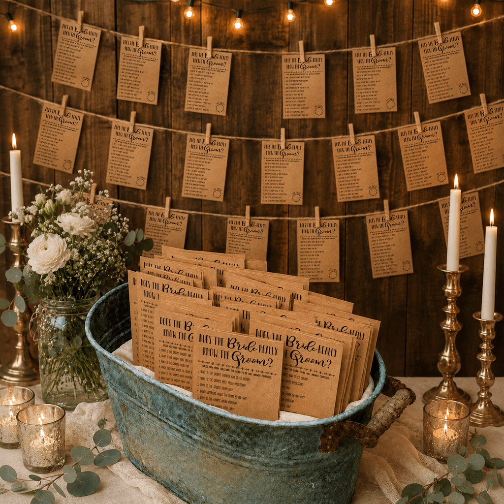 How Well Does The Bride Really Know The Groom Bridal Shower Game