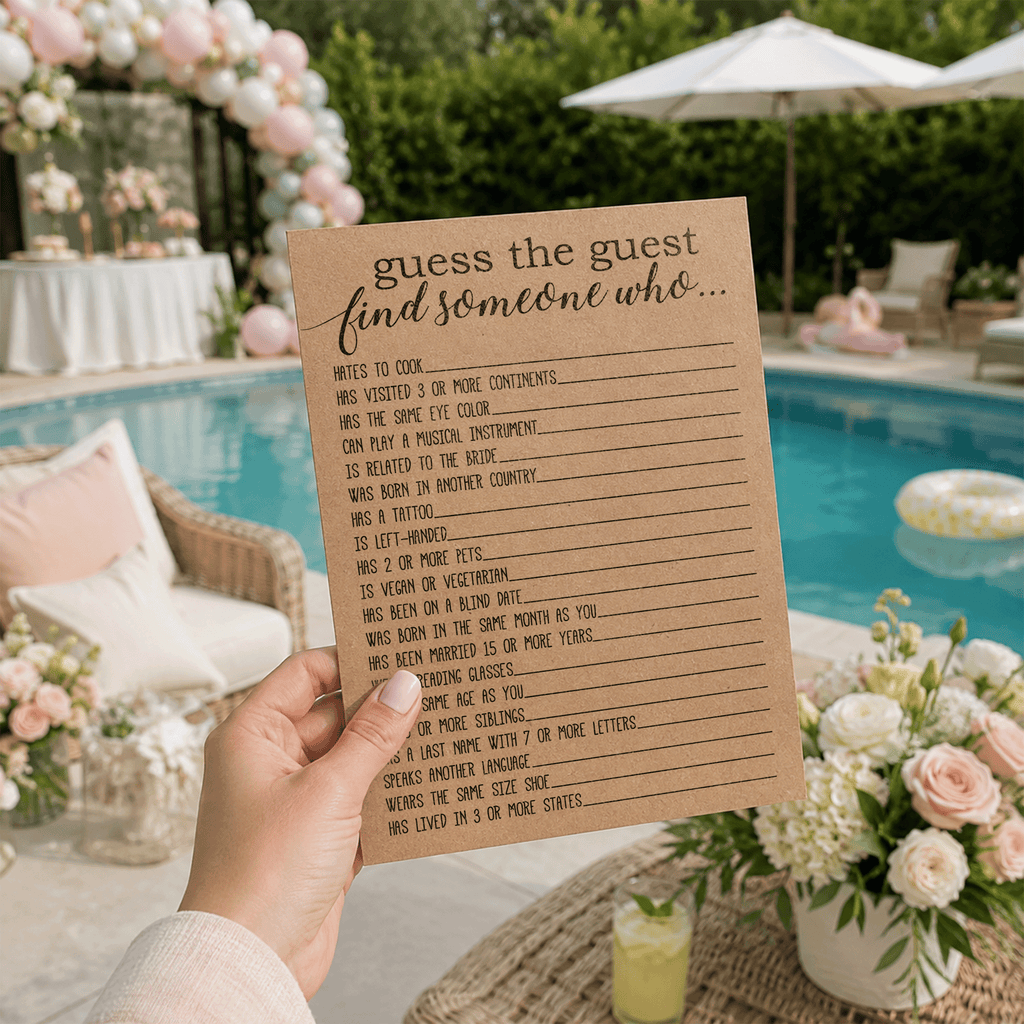 Guess The Guest Bridal Shower Game