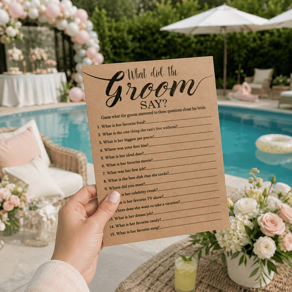What Did The Groom Say Bridal Shower Game
