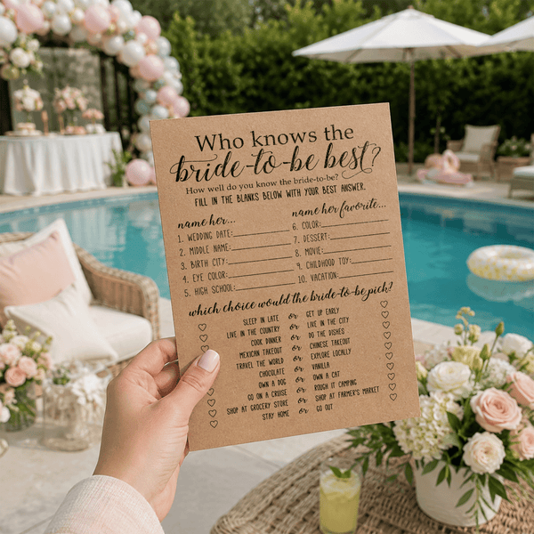 Who Knows The Bride-To-Be Best Bridal Shower Game