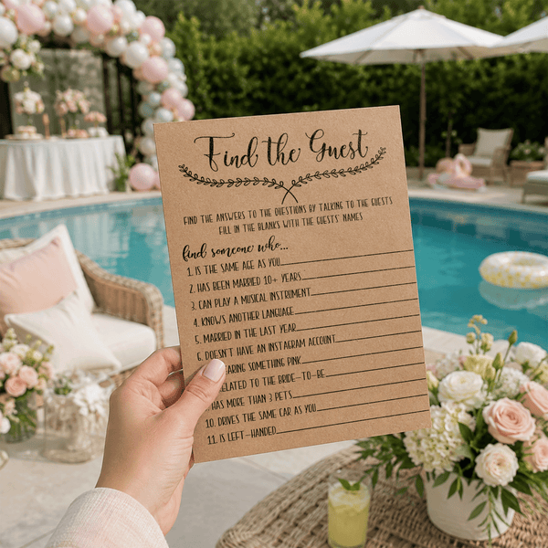 Find The Guest Bridal Shower Game