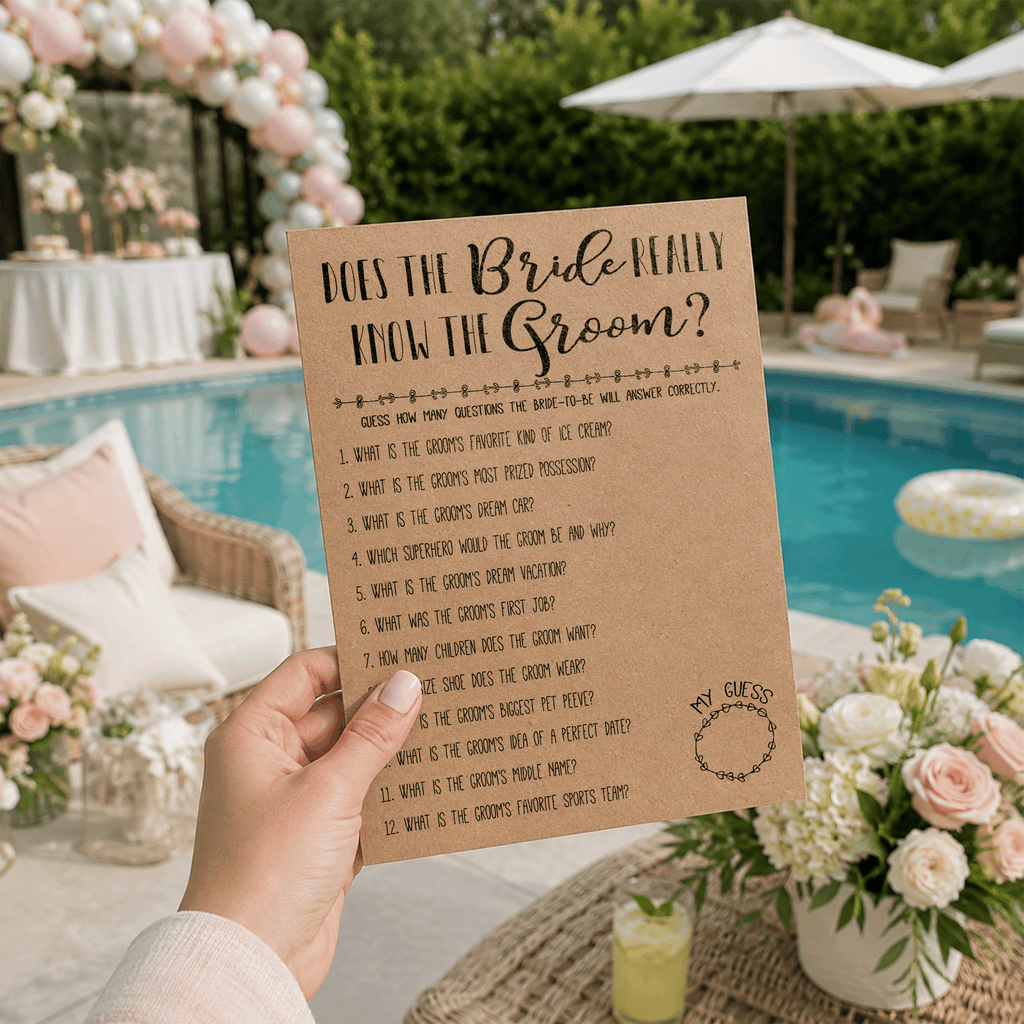 How Well Does The Bride Really Know The Groom Bridal Shower Game