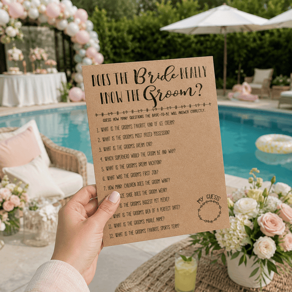 How Well Does The Bride Really Know The Groom Bridal Shower Game