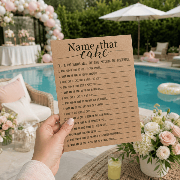 Name That Cake Bridal Shower Game