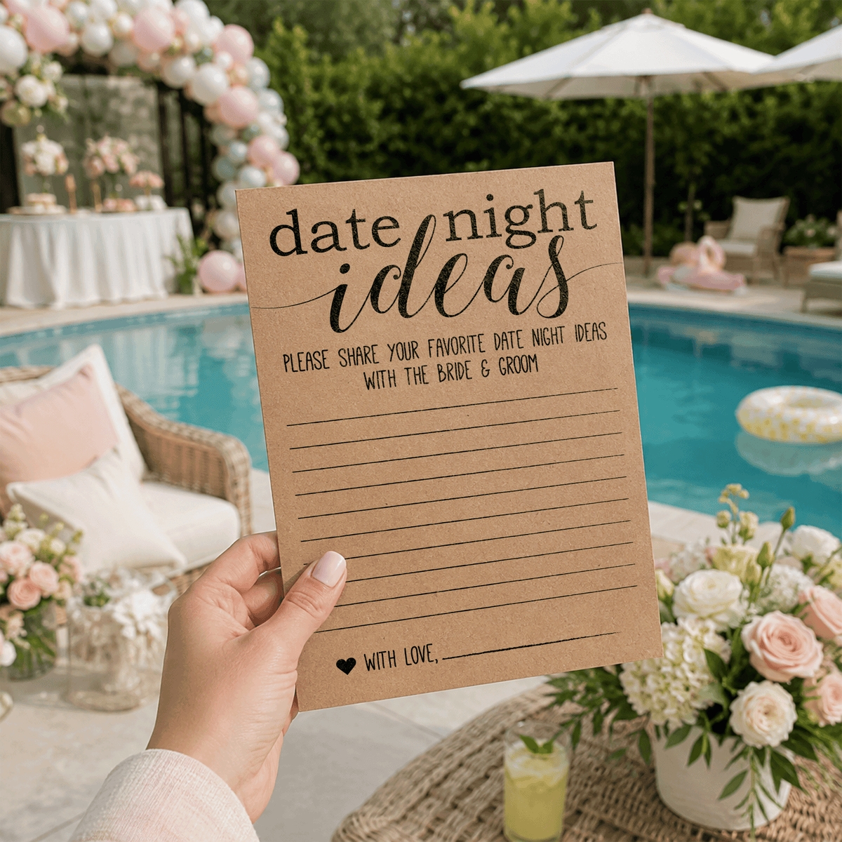 Date Night Ideas Bridal Shower Activity