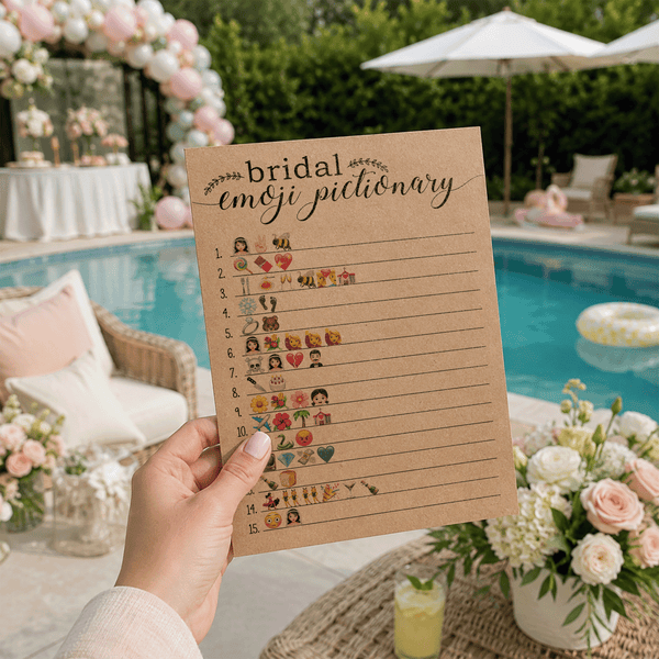 Bridal Emoji Pictionary Bridal Shower Game