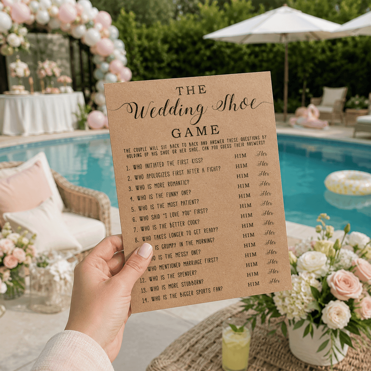 Wedding Shoe Bridal Shower Game