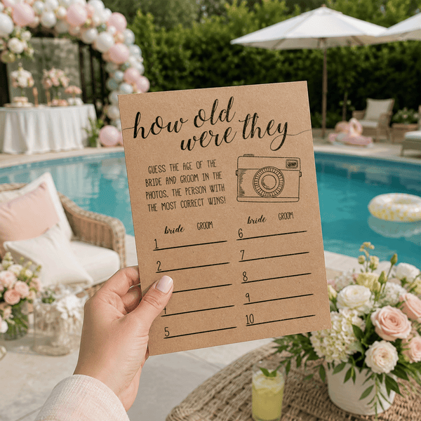 How Old Were They Bridal Shower Game