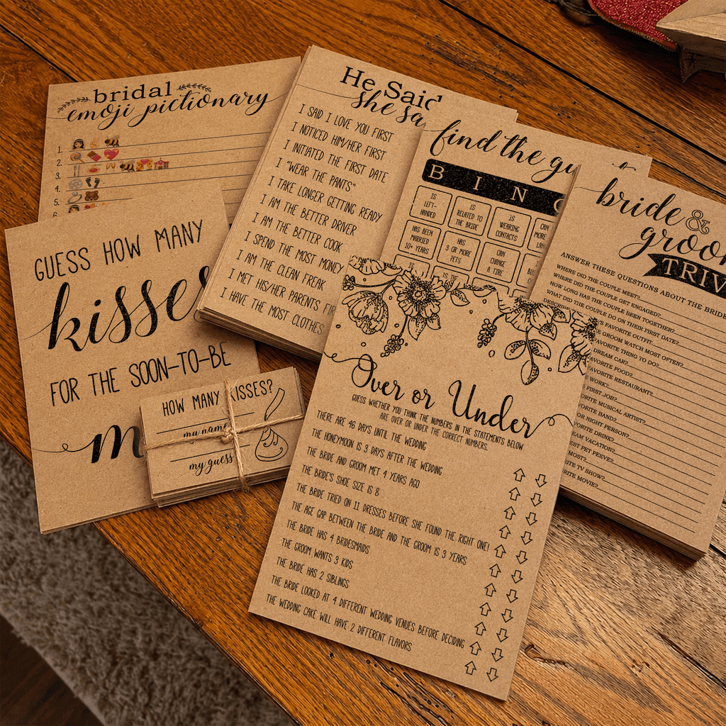 Over or Under Bridal Shower Game